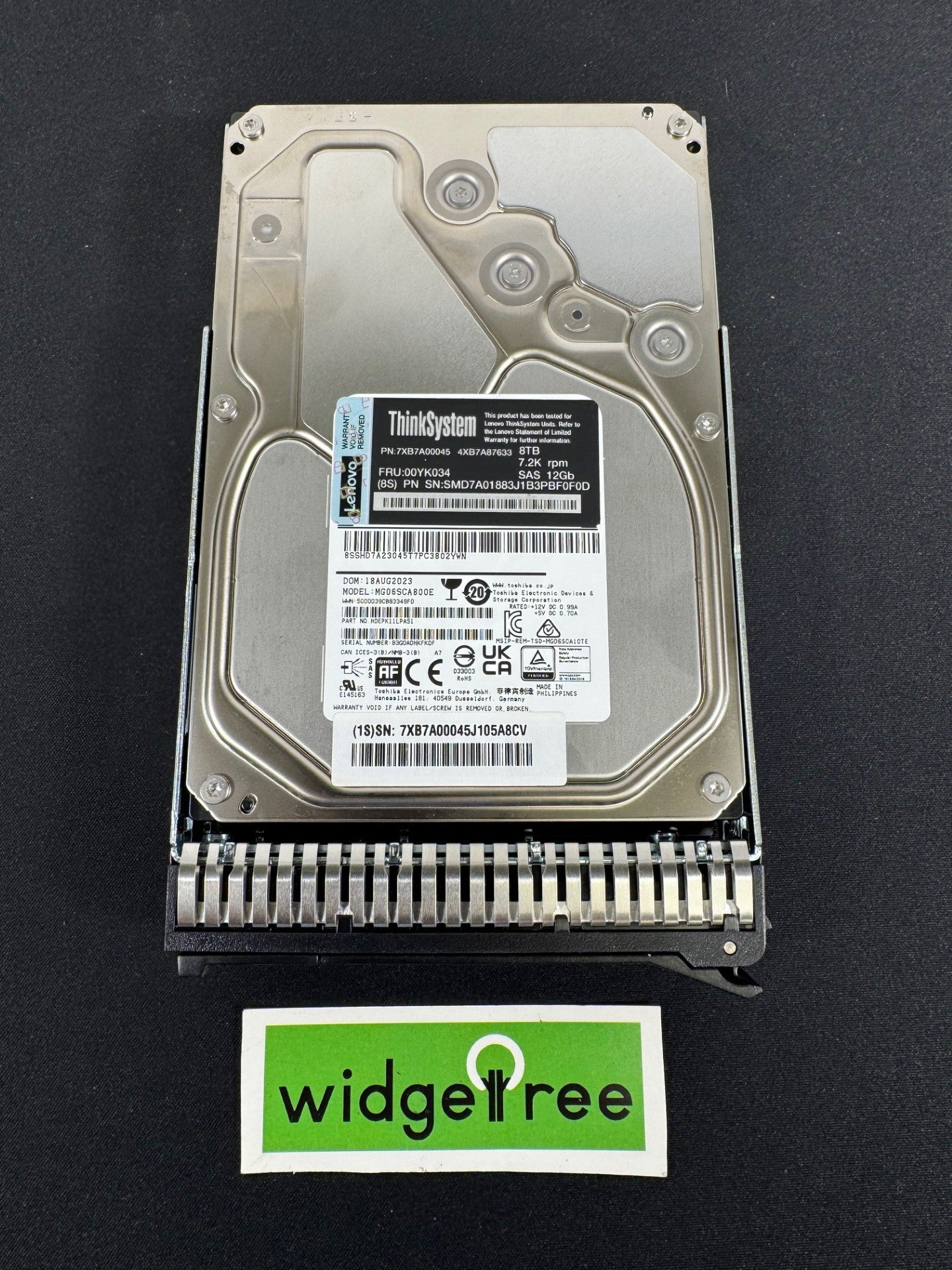 Lenovo ThinkSystem 3.5IN 8TB 7.2K SAS 12Gb Hot Swap 512e HDD - 7XB7A00045 / Used