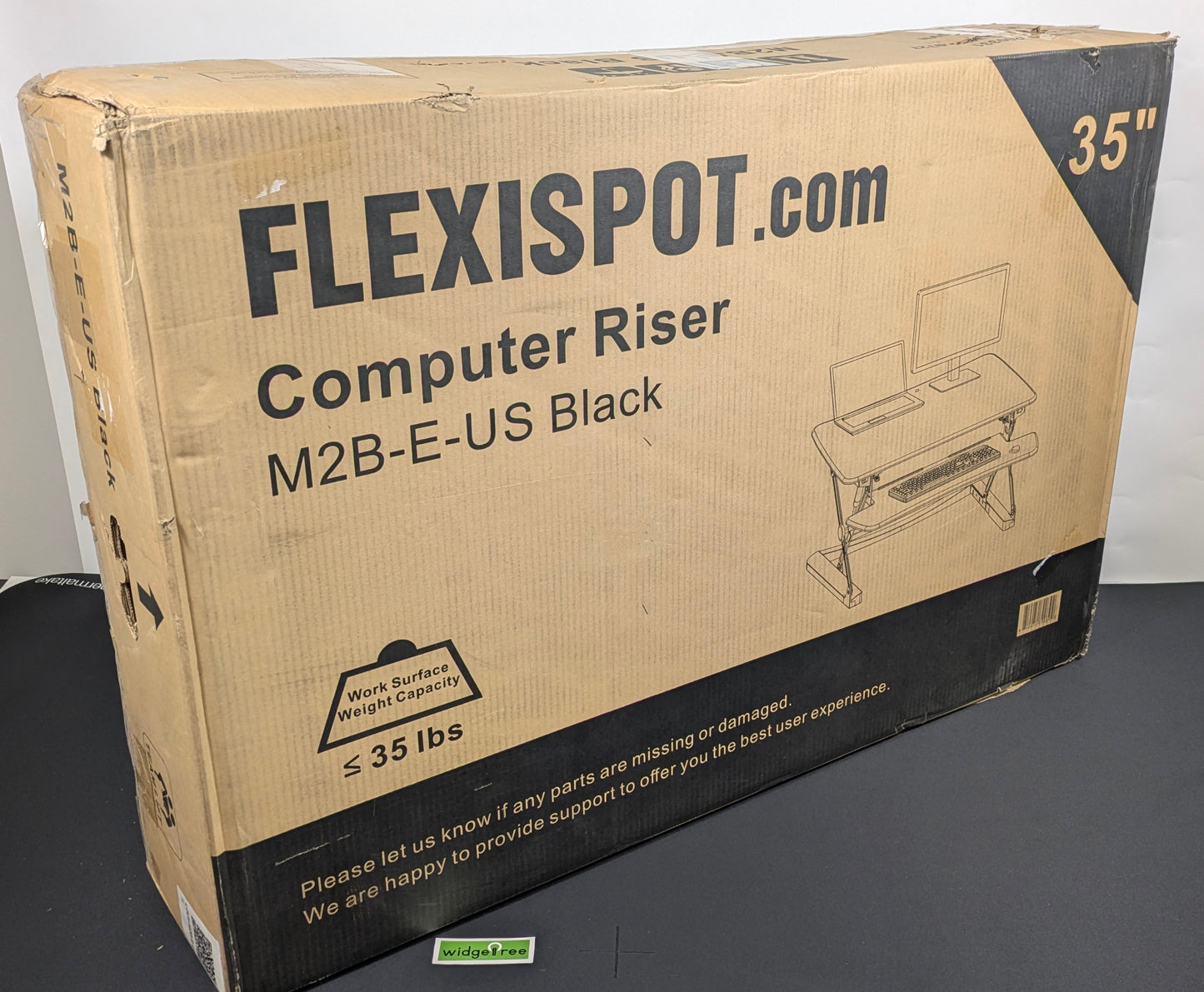 Flexispot M2 35" Sit/Stand Computer Desk Riser - M2B-E-US-BLACK / New