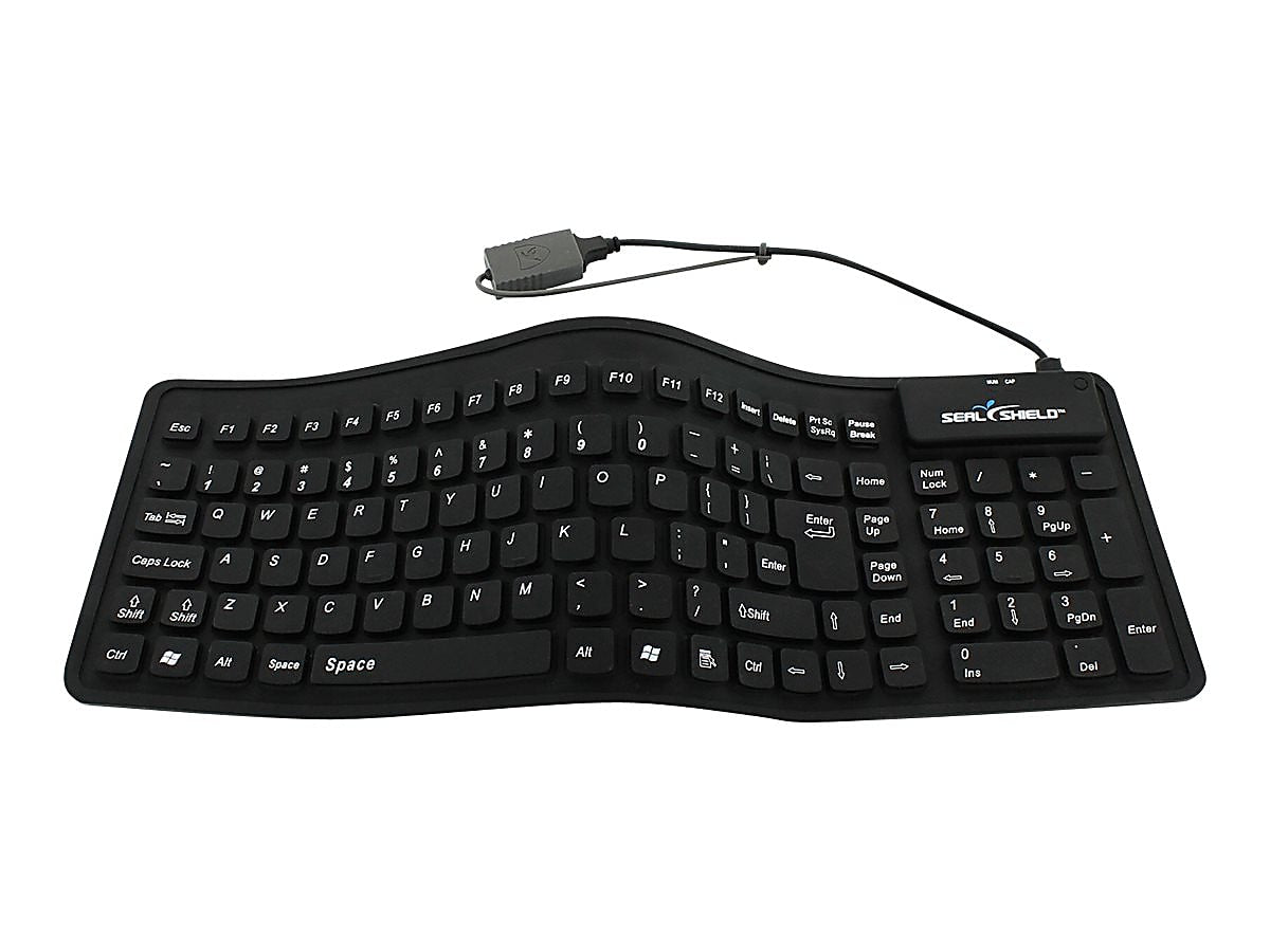 Seal Shield Flex Wired Silicone Waterproof Keyboard - SSF106 / Used