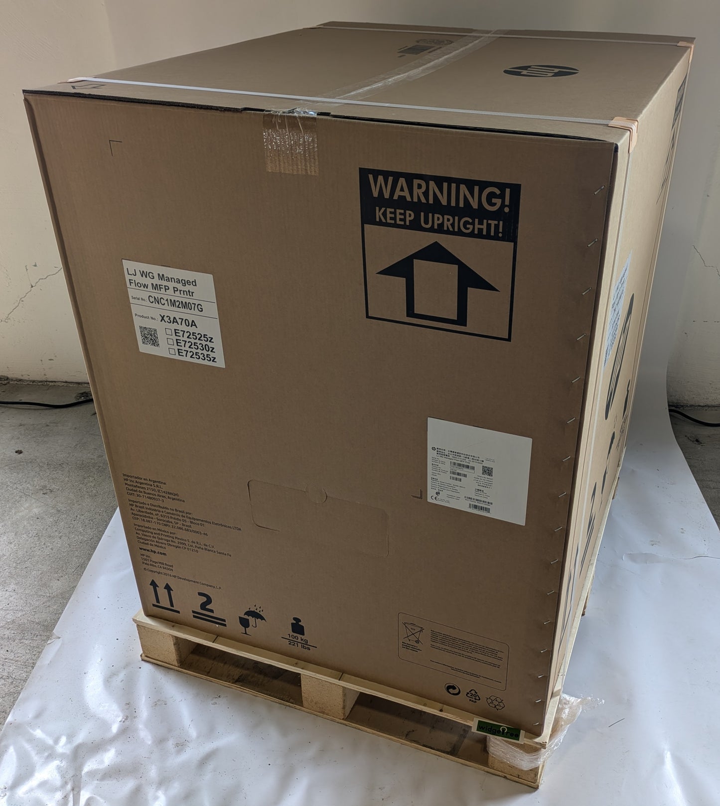HP LaserJet Managed Flow E72525-E72535z AiO Printer - X3A70A#BGJ / New