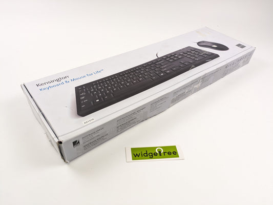 Kensington USB Wired Keyboard & Mouse Set - K72436AM Used