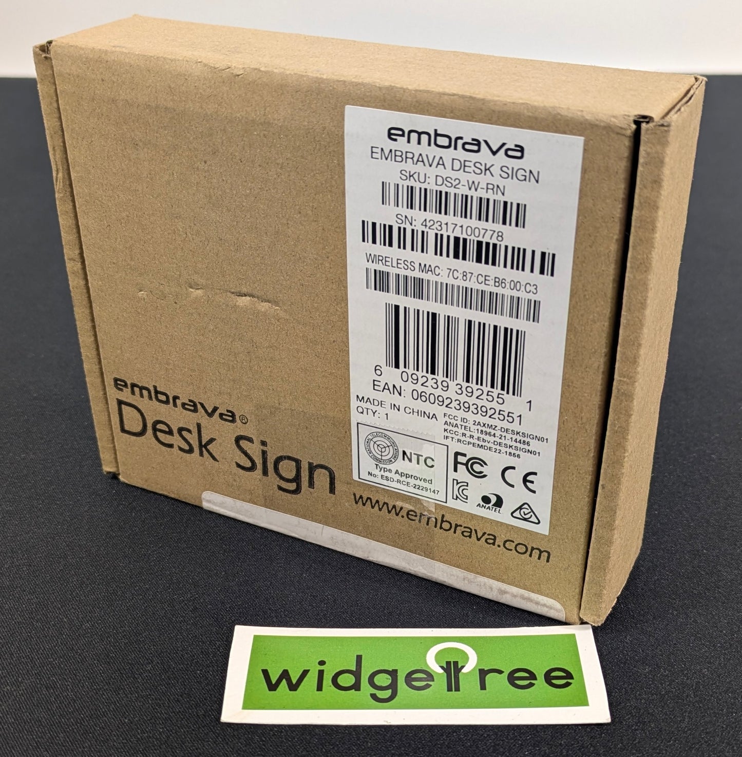 Embrava Wi-Fi, RFID & NFC Desk Booking Smart Sensor - DS2-W-RN / Used