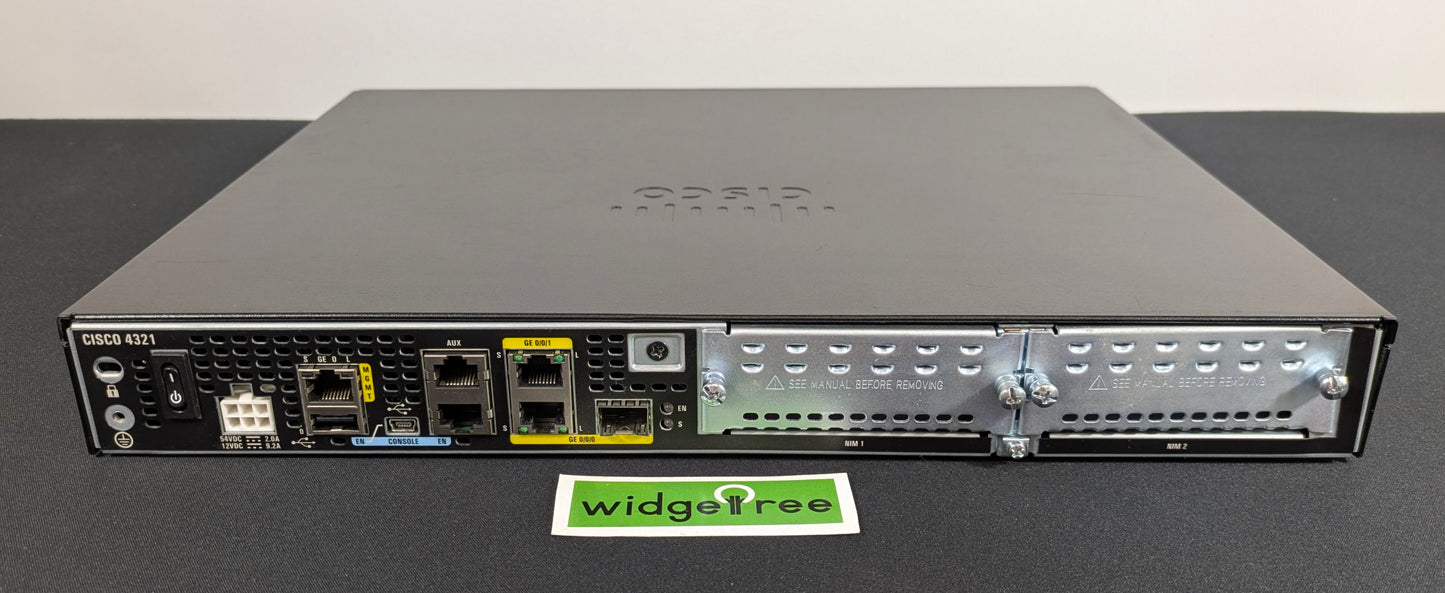 Cisco 4321 Integrated Services Gigabit Router - ISR4321/K9 V05 / Reconditioned