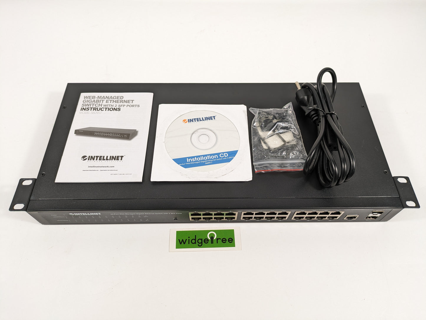 Intellinet Web-Managed 24x SFP Gigabit Ethernet Switch - 560917 / Used