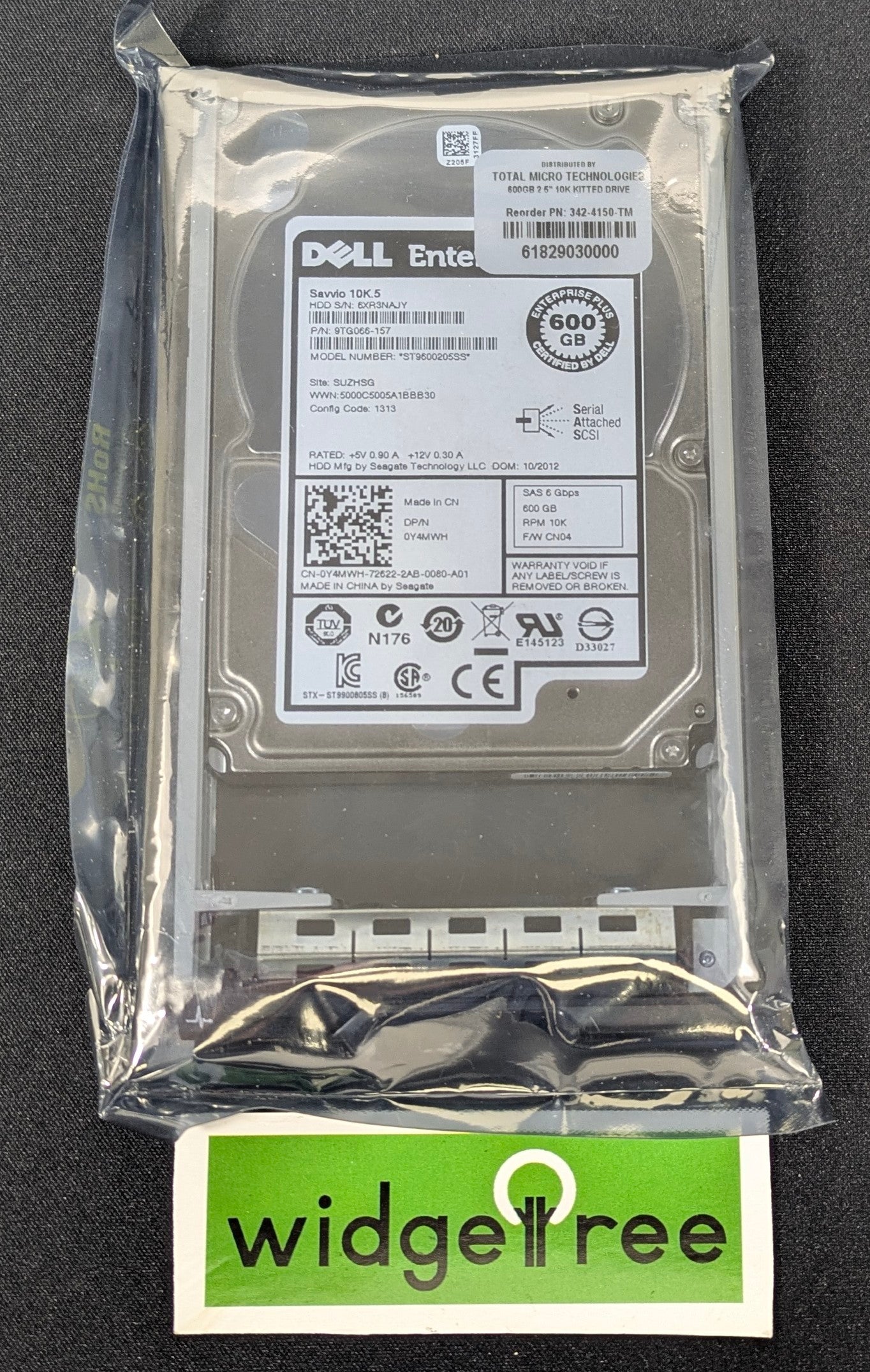 Total Micro Dell 2.5" 600GB SAS Internal Hard Drive - 0Y4MWH / New