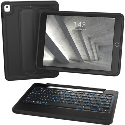 ZAGG Rugged Book Detachable iPad Case & Magnetic-Hinged Keyboard - 103104613 Used