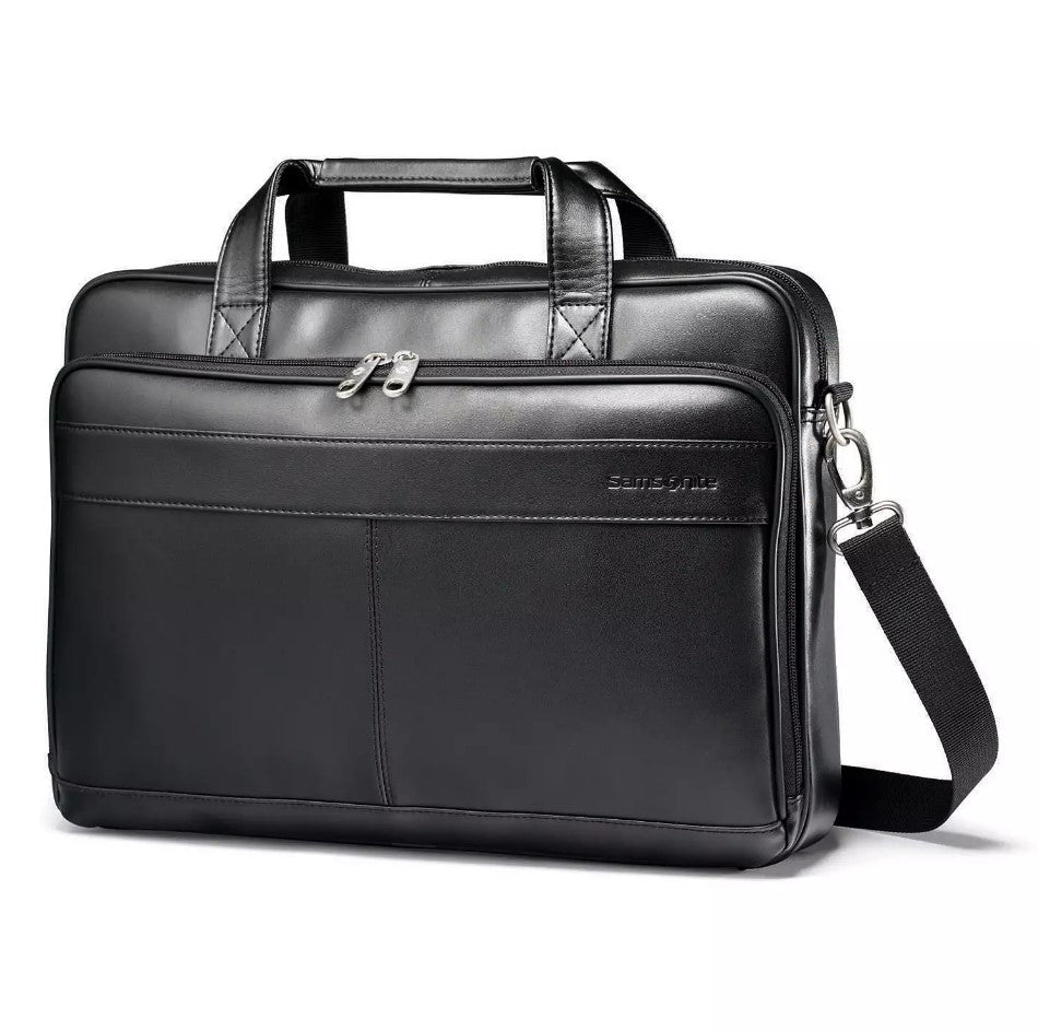 Samsonite Slim Leather 15.6" Laptop Briefcase - 48073-1041 Used