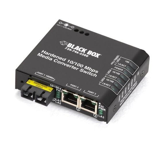 Black Box Hardened Media Converter Switch - LBH100AE-H-SSC Used