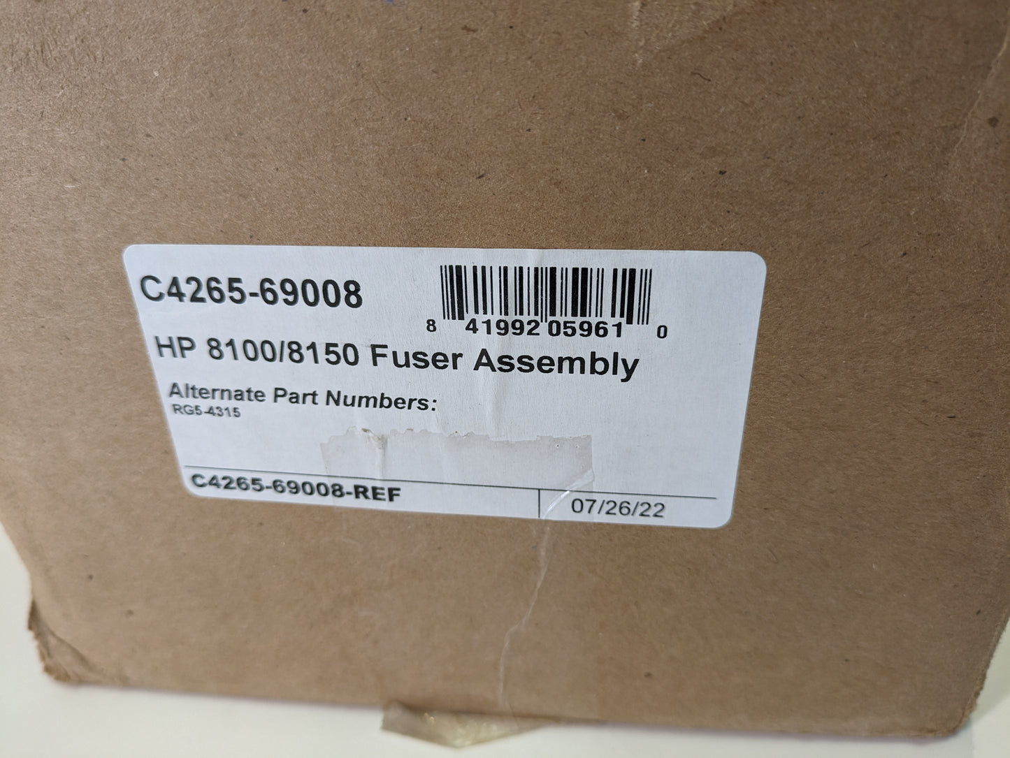 Depot International HP 8100/8150 Fuser Assembly - C4265-69008-REF Used