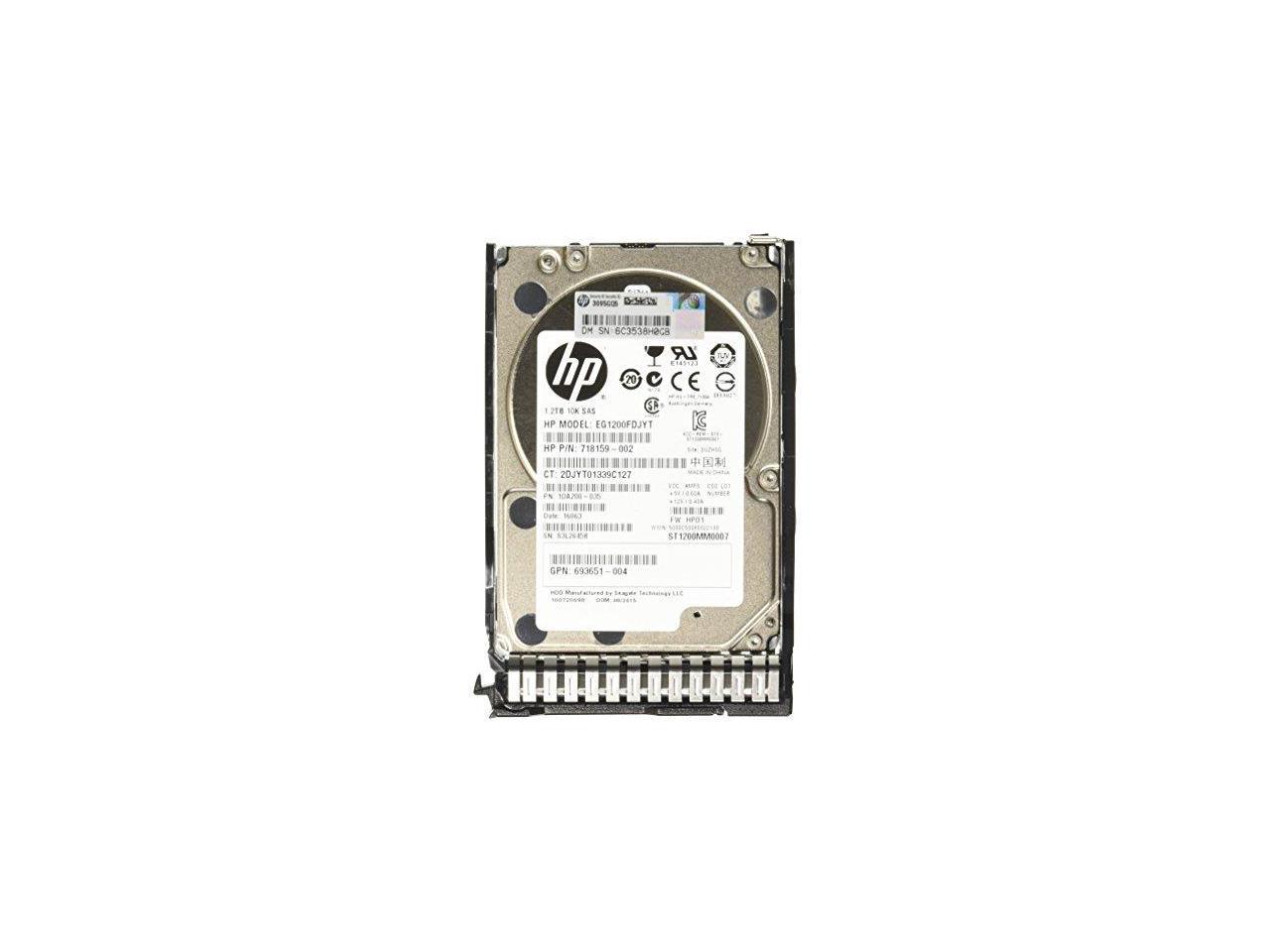 HP Proliant 2.5" 1.2TB 10K RPM SAS Small Form Factor Hard Drive - 718162-B21 /  Used