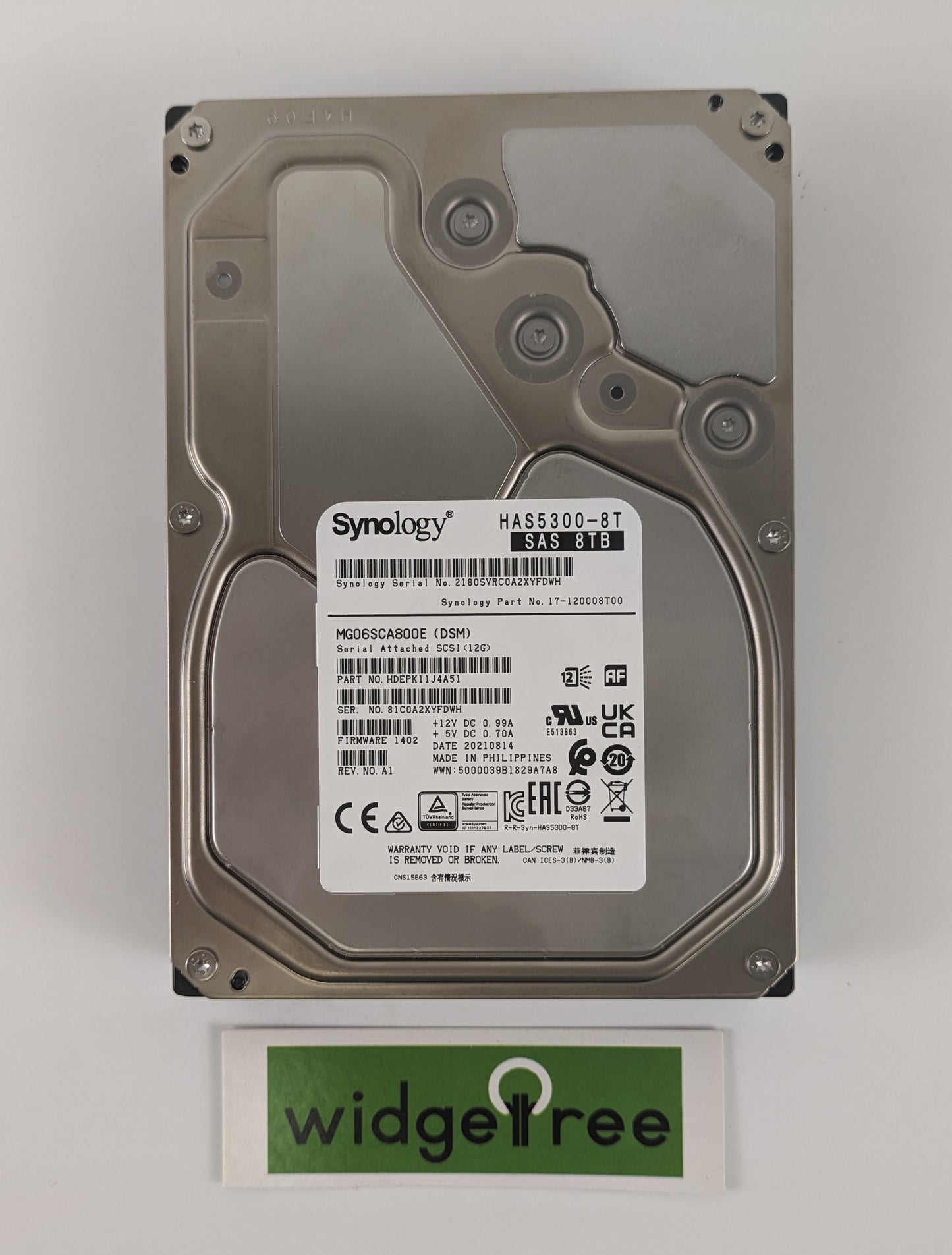 Synology Enterprise 8TB SAS 3.5" 256MB Internal HDD - HAS5300-8T Reconditioned