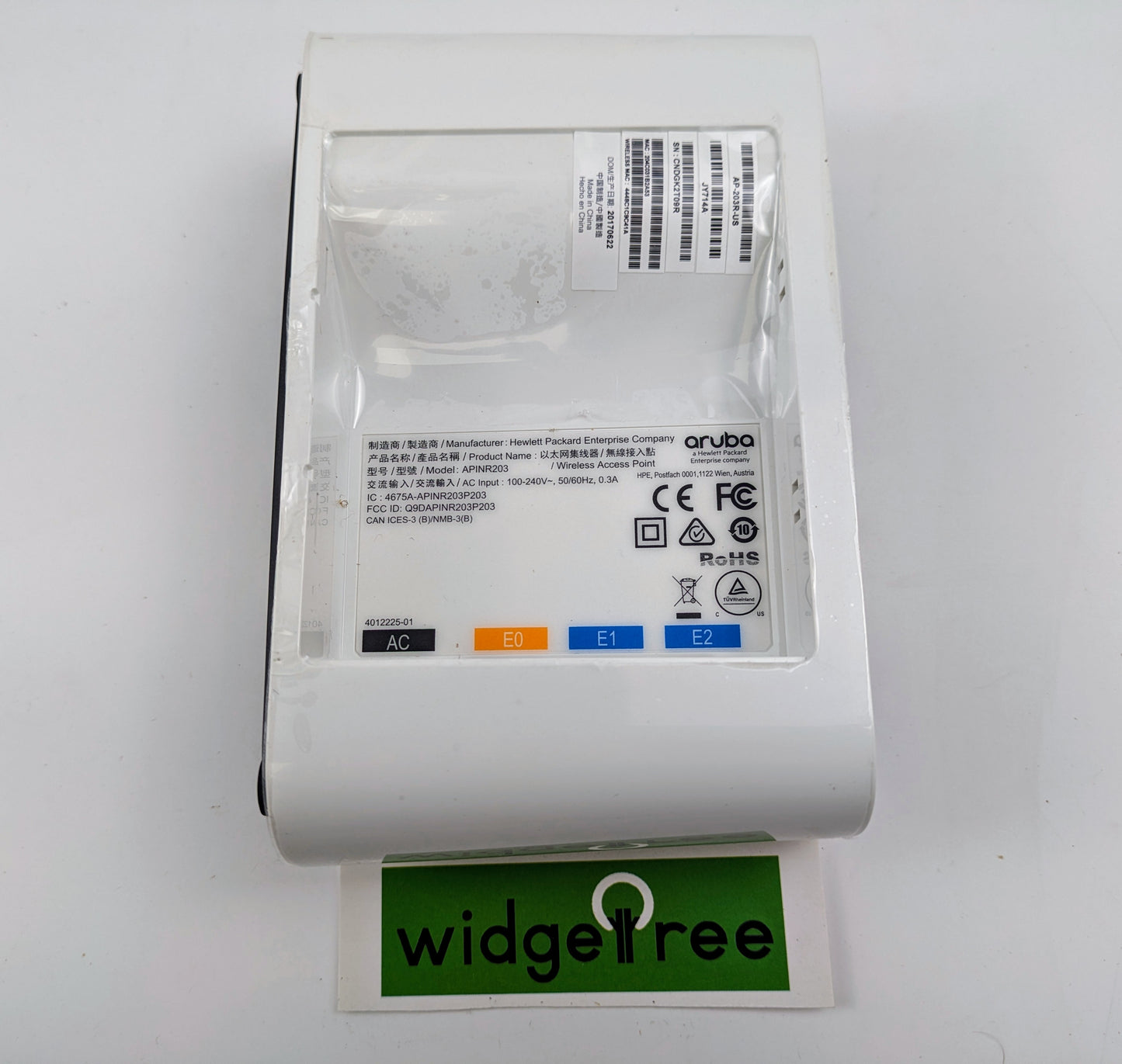 HPE Aruba AP-203R Indoor MIMO Wireless Access Point - JY714A /  Used