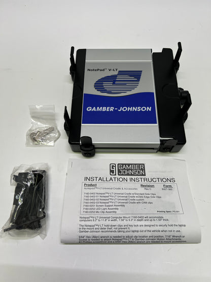 Gamber-Johnson V-LT Universal Computer Cradle - 7160-0402-01 New