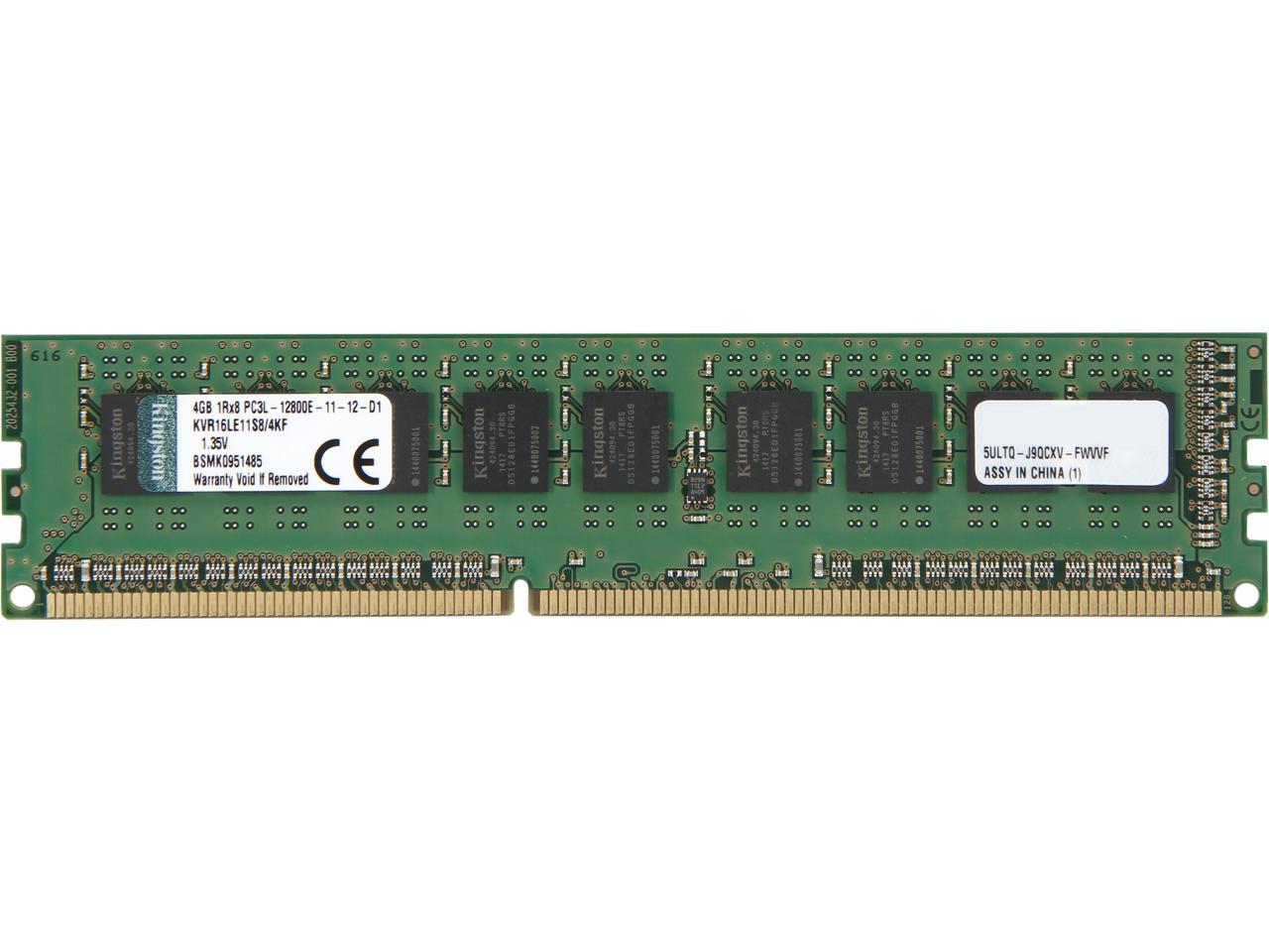 Kingston ValueRAM 4GB DDR3 SDRAM Memory Module - KVR16LE11S8/4KF