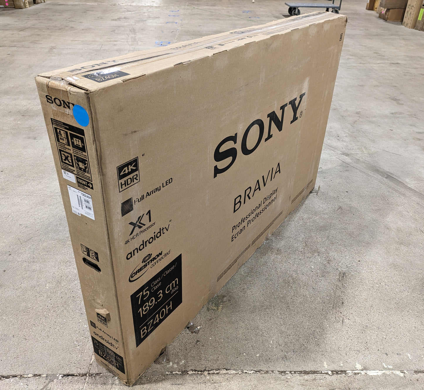 Sony BRAVIA 75" 4K UHD HDR LED Digital Signage TV - FW75BZ40H /  Used