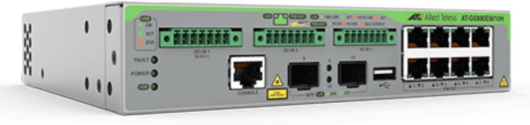 Allied Telesis AT-GS980EM/10H Gigabit Ethernet PoE Switch - 990-006949-00 Used
