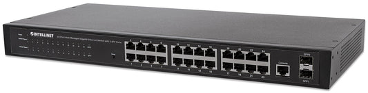 Intellinet 24-Port Web-Managed SFP Gigabit Switch - 560917 Used