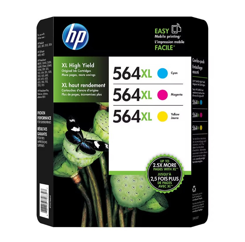 HP 564XL Color Ink Cartridges 3pk - 332764 New
