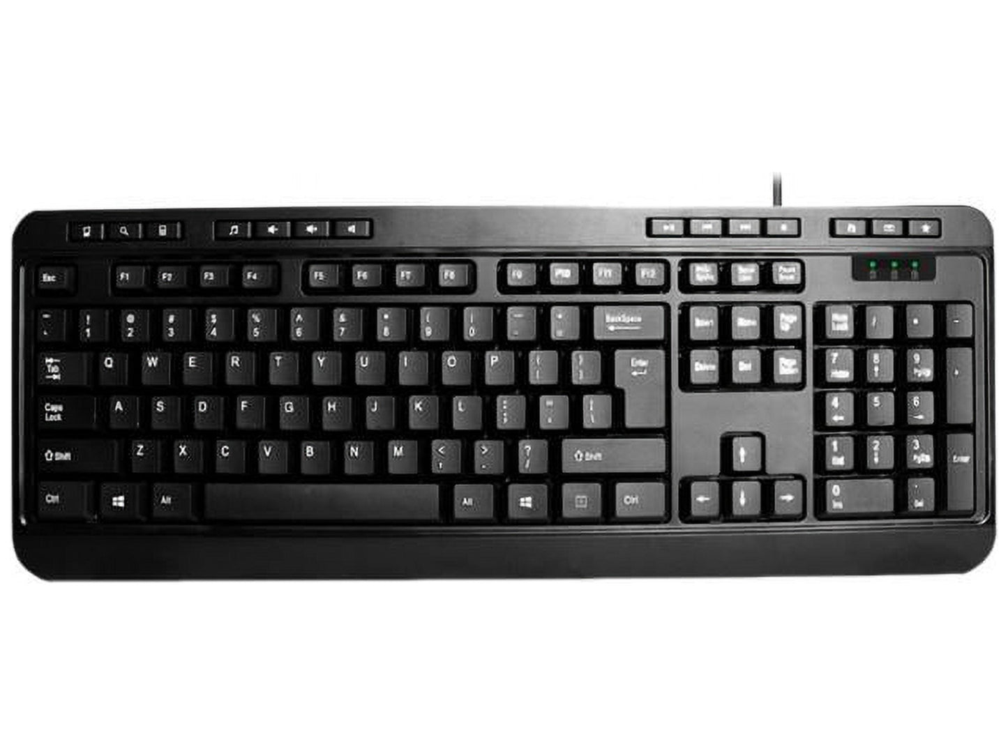 Adesso Multimedia PS/2 Keyboard - AKB-132PB