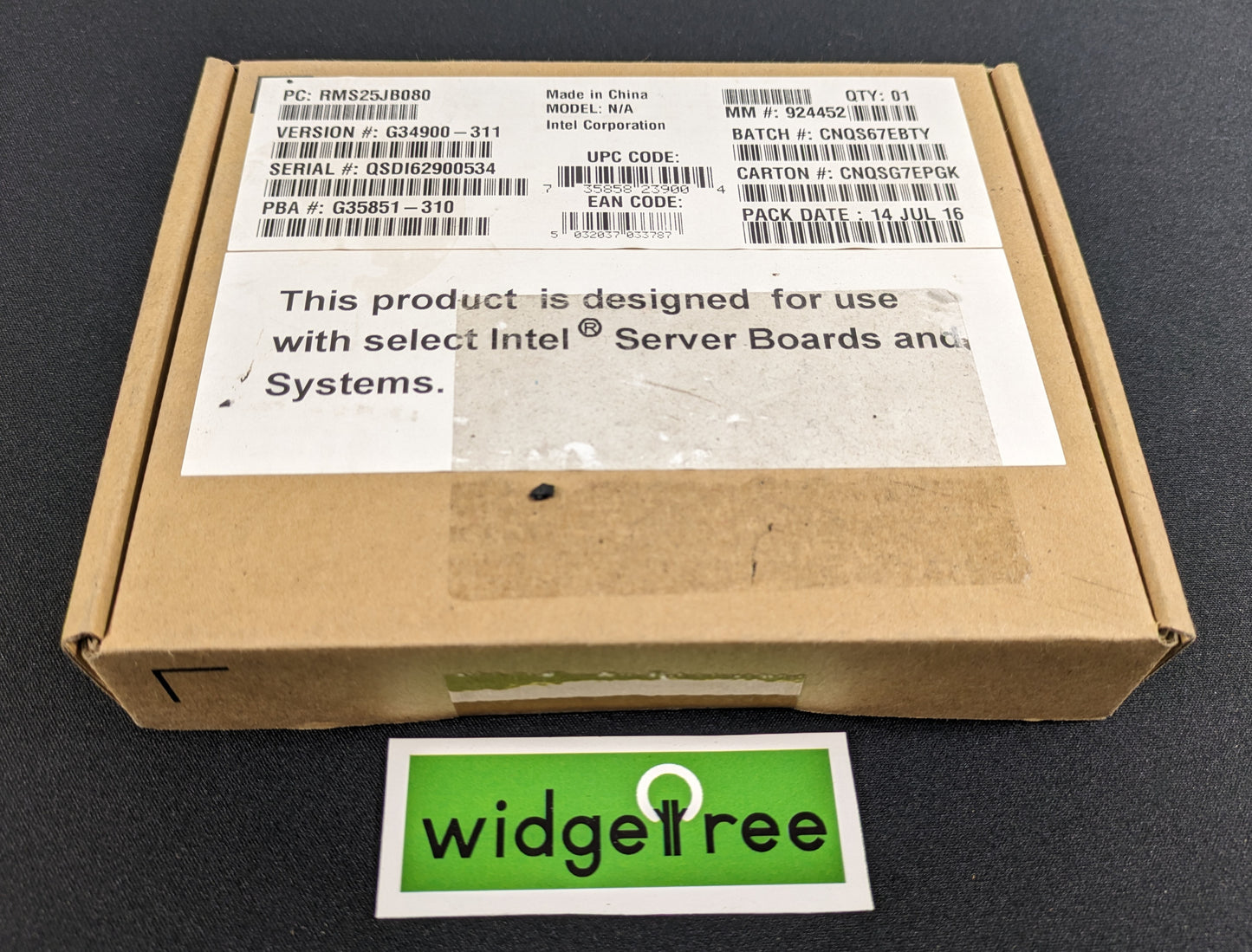Intel PCI-Express 2.0 x8 SATA/SAS Integrated RAID Module - RMS25JB080 /  New