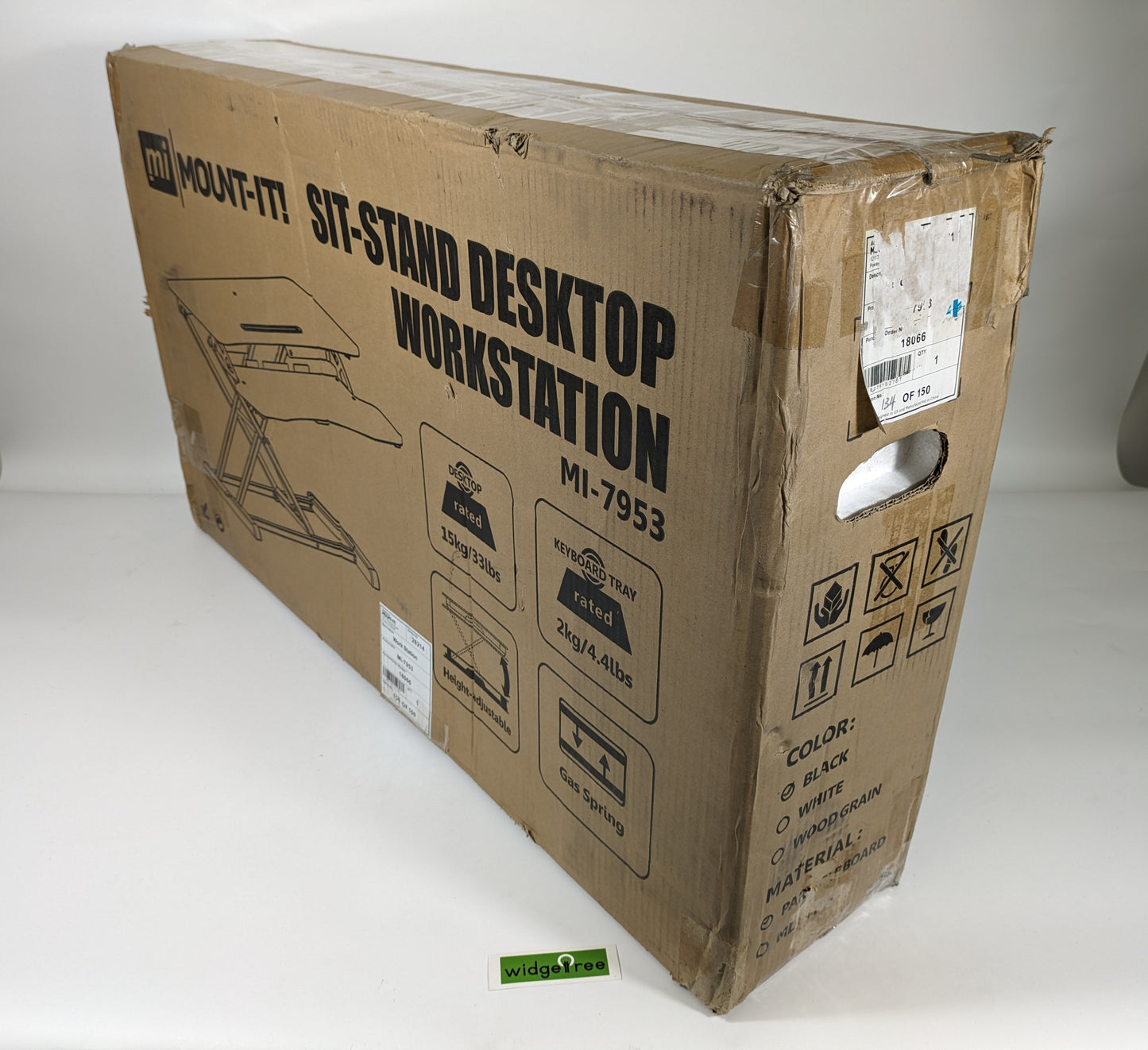 Mount-It! Adjustable Standing Desk w/ Keyboard Tray - MI-7953 /  Used