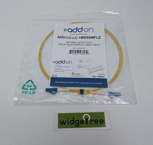 AddOn 1M Fiber Optic LC/LC OS2 Simplex LSZH Cable - ADD-LC-LC-1MS9SMFLZ New