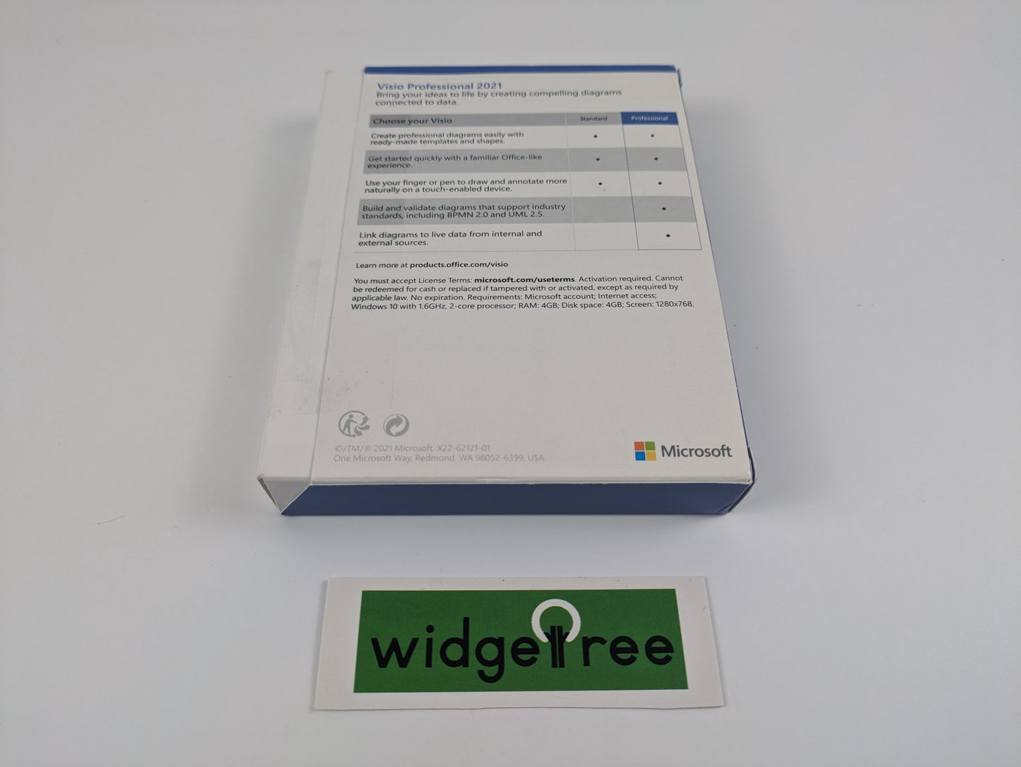 Microsoft Visio Professional 2021/Windows 10 Product Key Card - D87-07619 Used