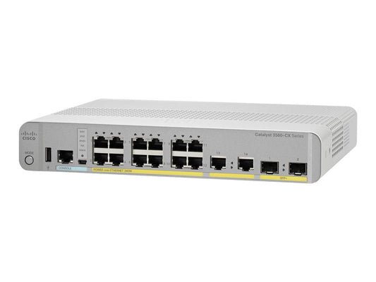 Cisco Catalyst 12P 12GE PoE+ 2X10G SFP+ 2X1G IP L3 Switch - WS-C3560CX-12PD-S New