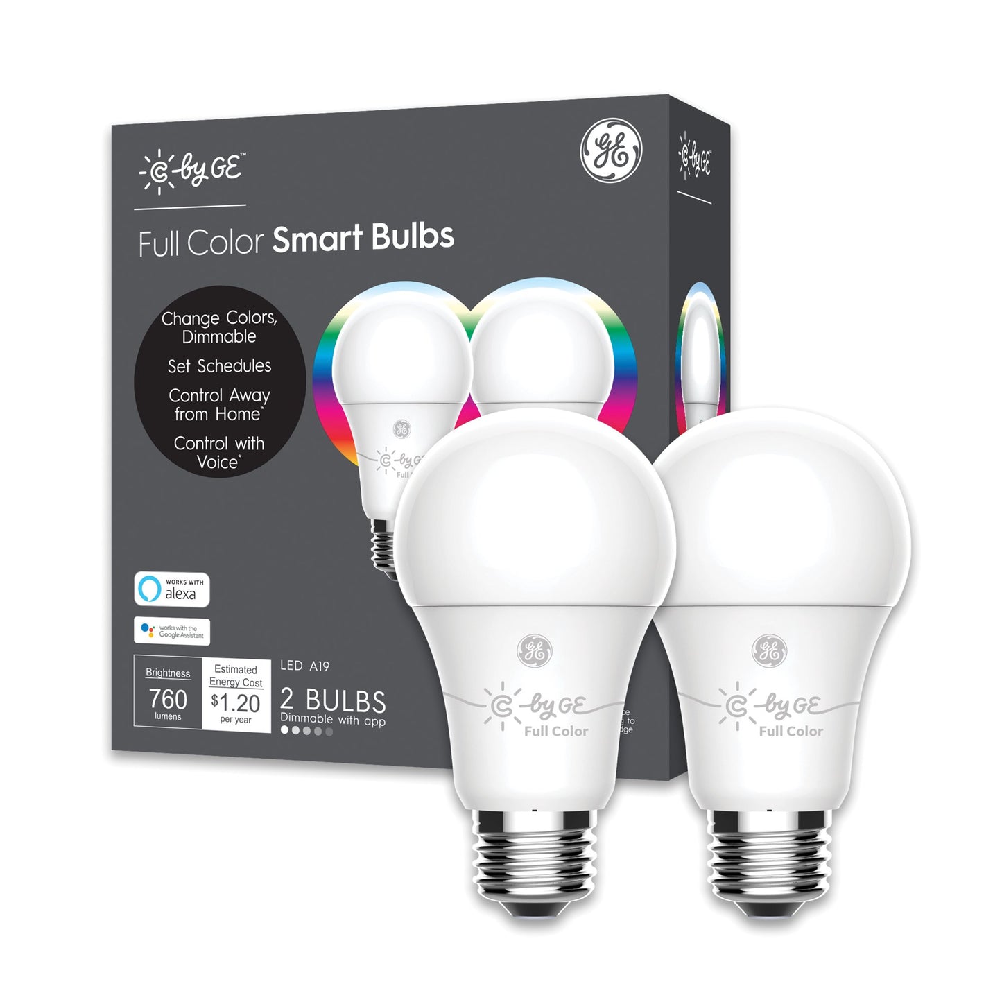 C by GE - A19 Bluetooth Smart LED Bulb 2pk - 93106796 58.99