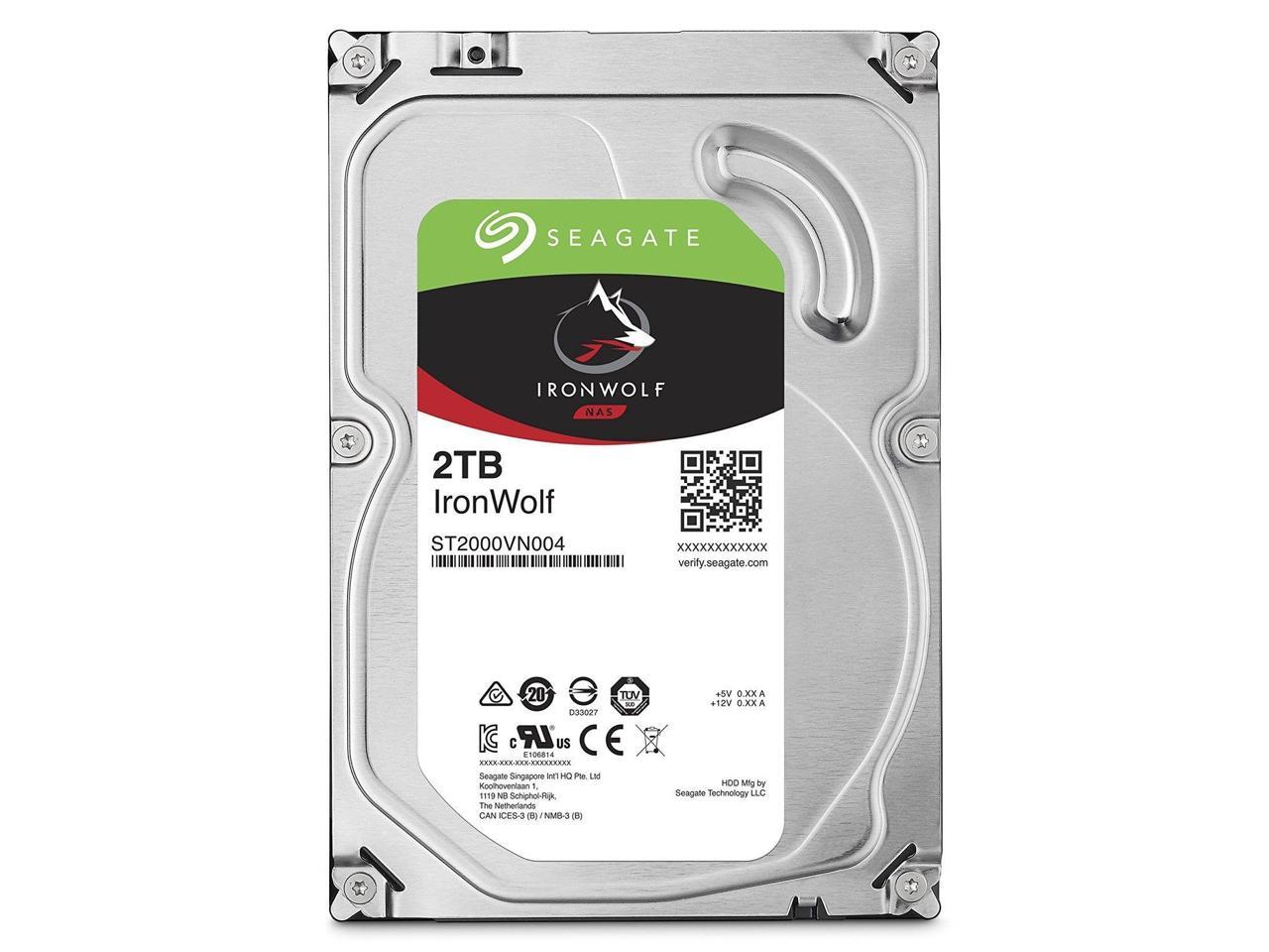Seagate IronWolf 2TB 3.5" SATA III Internal HDD - ST2000VN004 Reconditioned