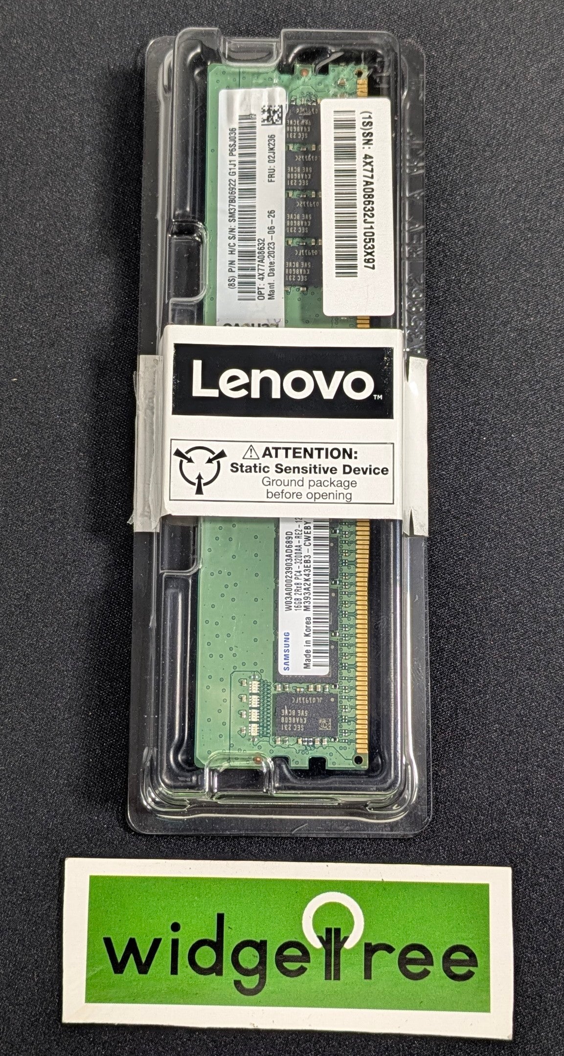 Lenovo ThinkSystem 16GB (2Rx8) TruDDR4 PC4-3200AA RDIMM Memory - 4X77A08632 /  Reconditioned