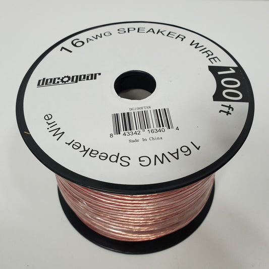 Deco Gear 100ft long 16 AWG Speaker Wire - DG100FTSW 19.99