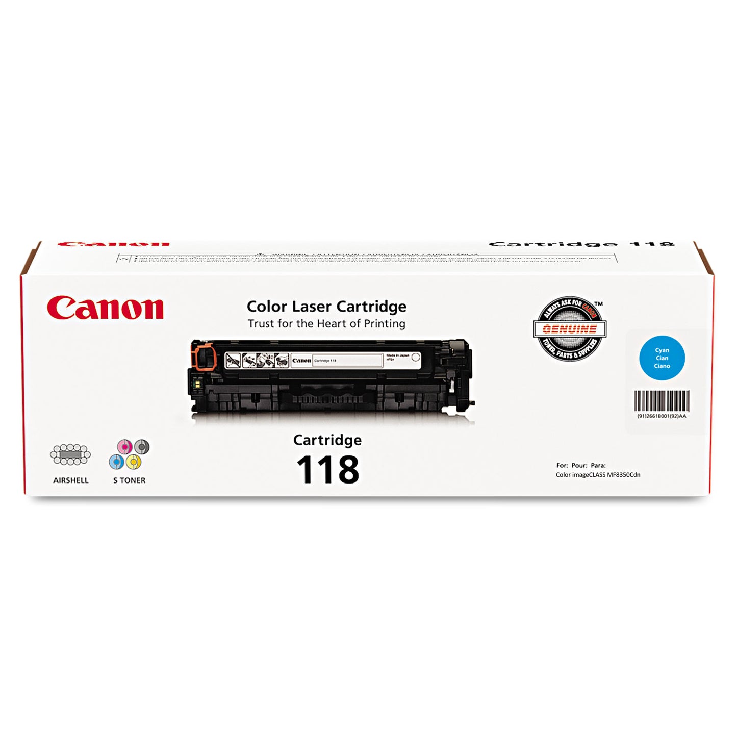 Canon 118 Cyan Toner Cartridge - 2661B001AA 114.99