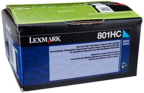 Lexmark 80C1HC0 Cyan High Yield Return Program Toner