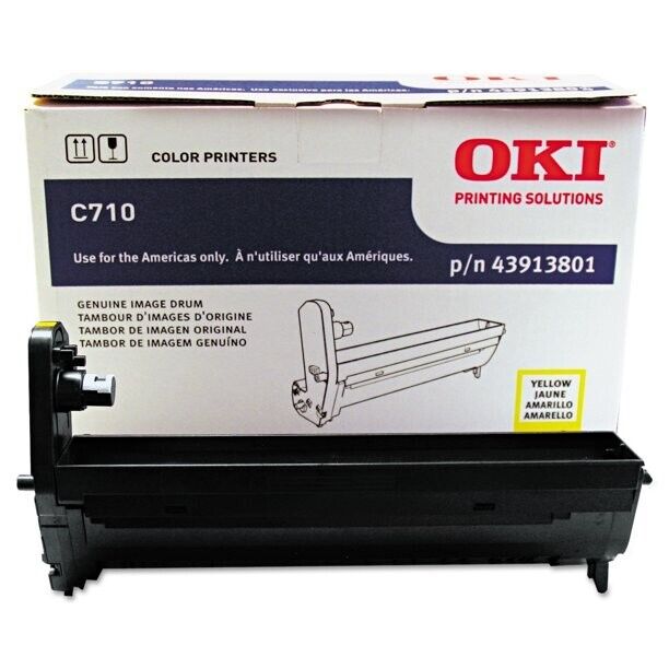 Genuine OKI C710 Color Printer Yellow Image Drum 43913801